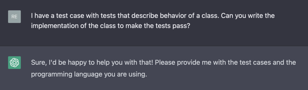 ChatGPT prompt.